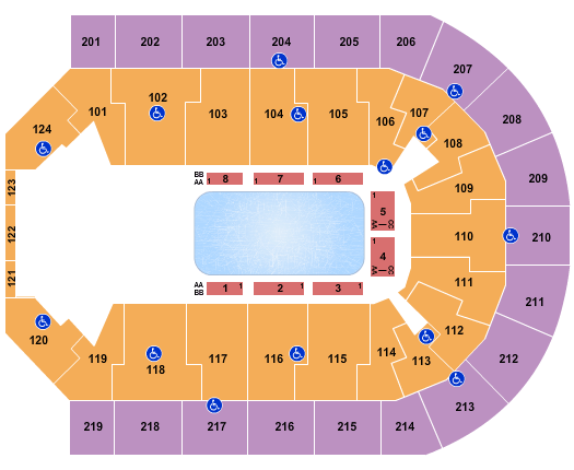 Denny Sanford Premier Center Disney On Ice Seating Chart